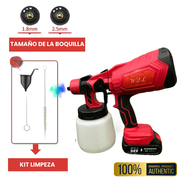 Pistola Pulverizadora Inalámbrica PaintPro [ULTRA POTENTE] + [BATERÍA RECARGABLE]